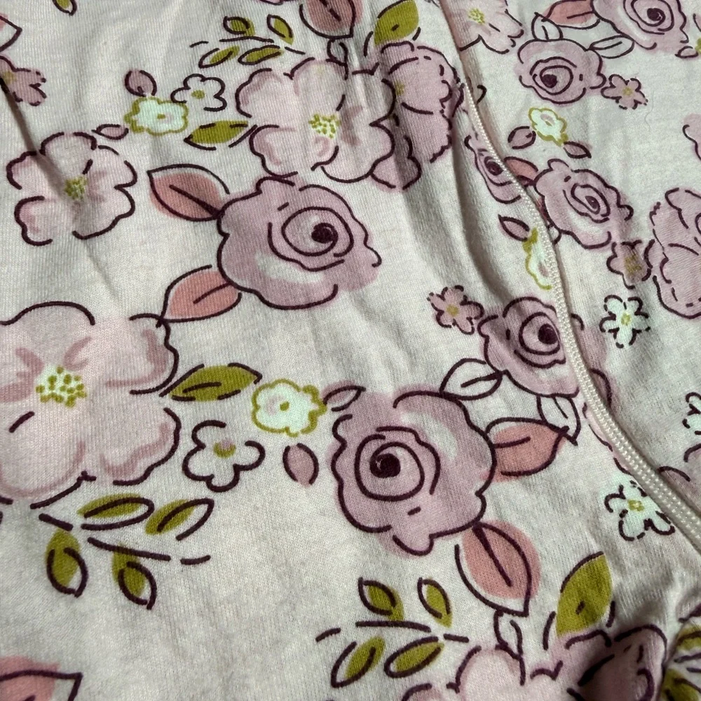 Gerber Pink Floral Baby Girl Footie Pajamas Onesie Size 0-3 Months